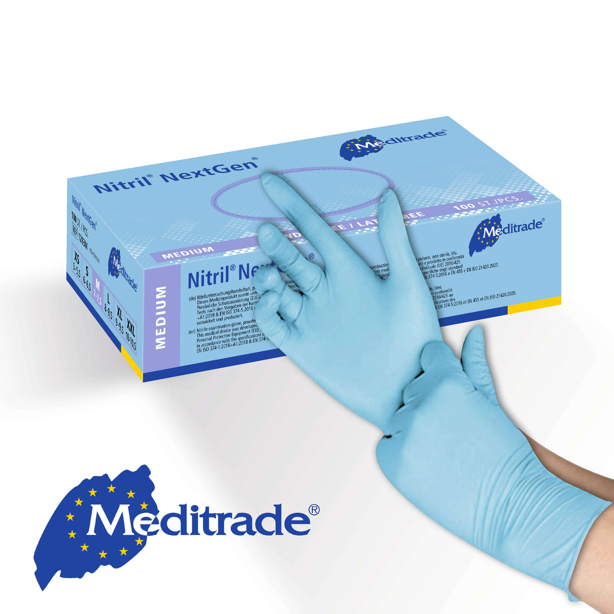 Blue Next Gen Nitrile P/Free Gloves XS - XL