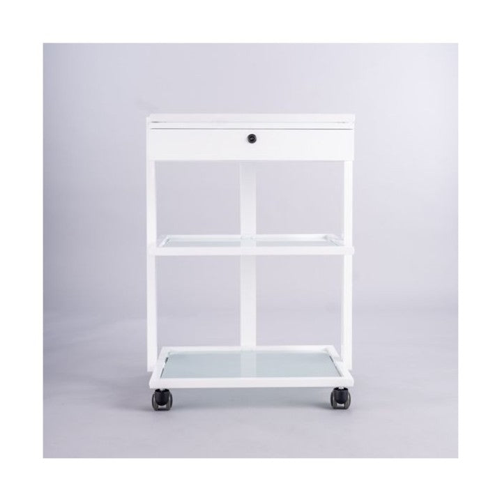 White Beauty Trolley With Drawer