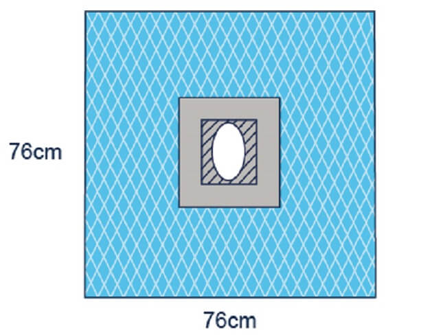 76 x 76cm Laminate (6x8cm Adhesive Fenestration) Drape