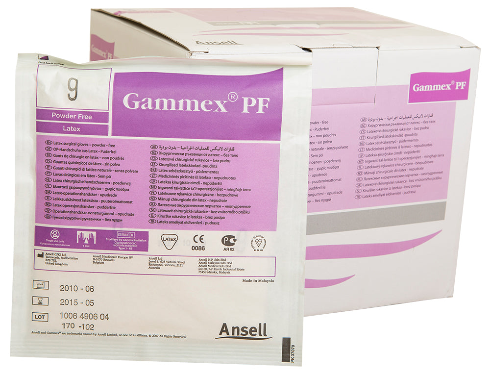 Sterile Gammex Latex Powder Free Surgical Gloves Size 7.5 (LOW EXP 11/25)