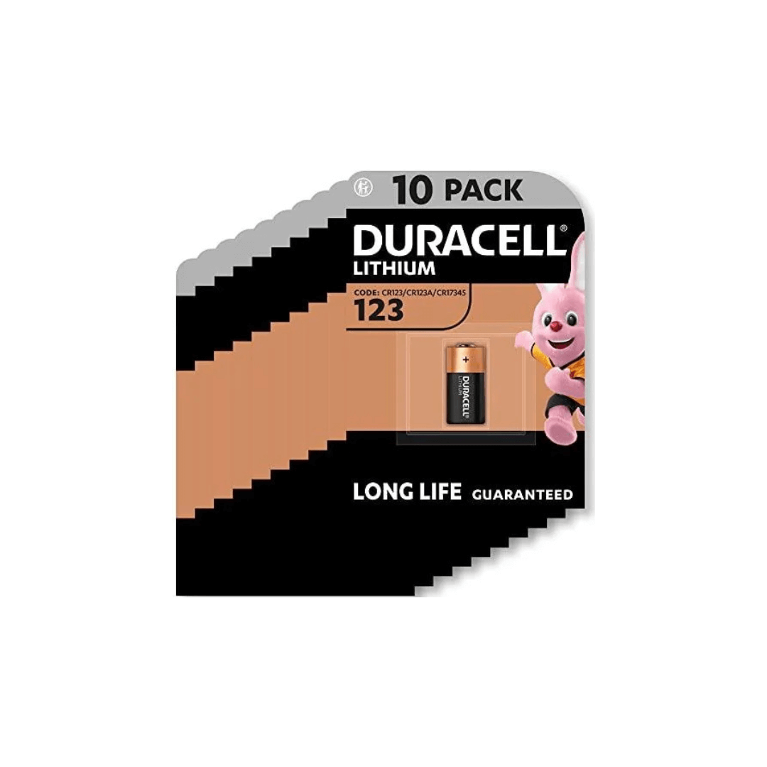 Duracell CR123 Batteries x10