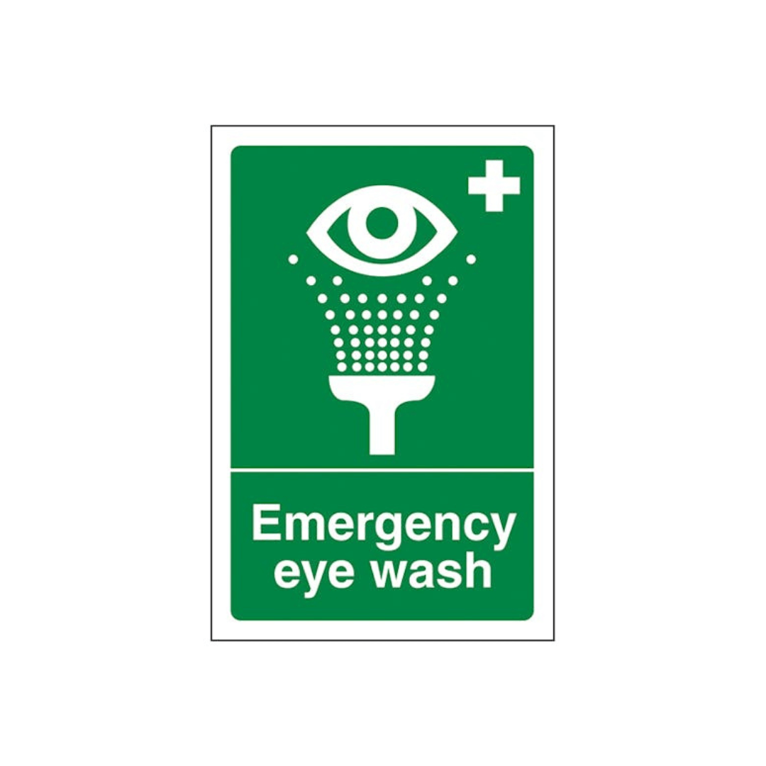 Emergency Eye Wash Adhesive Sticker A4