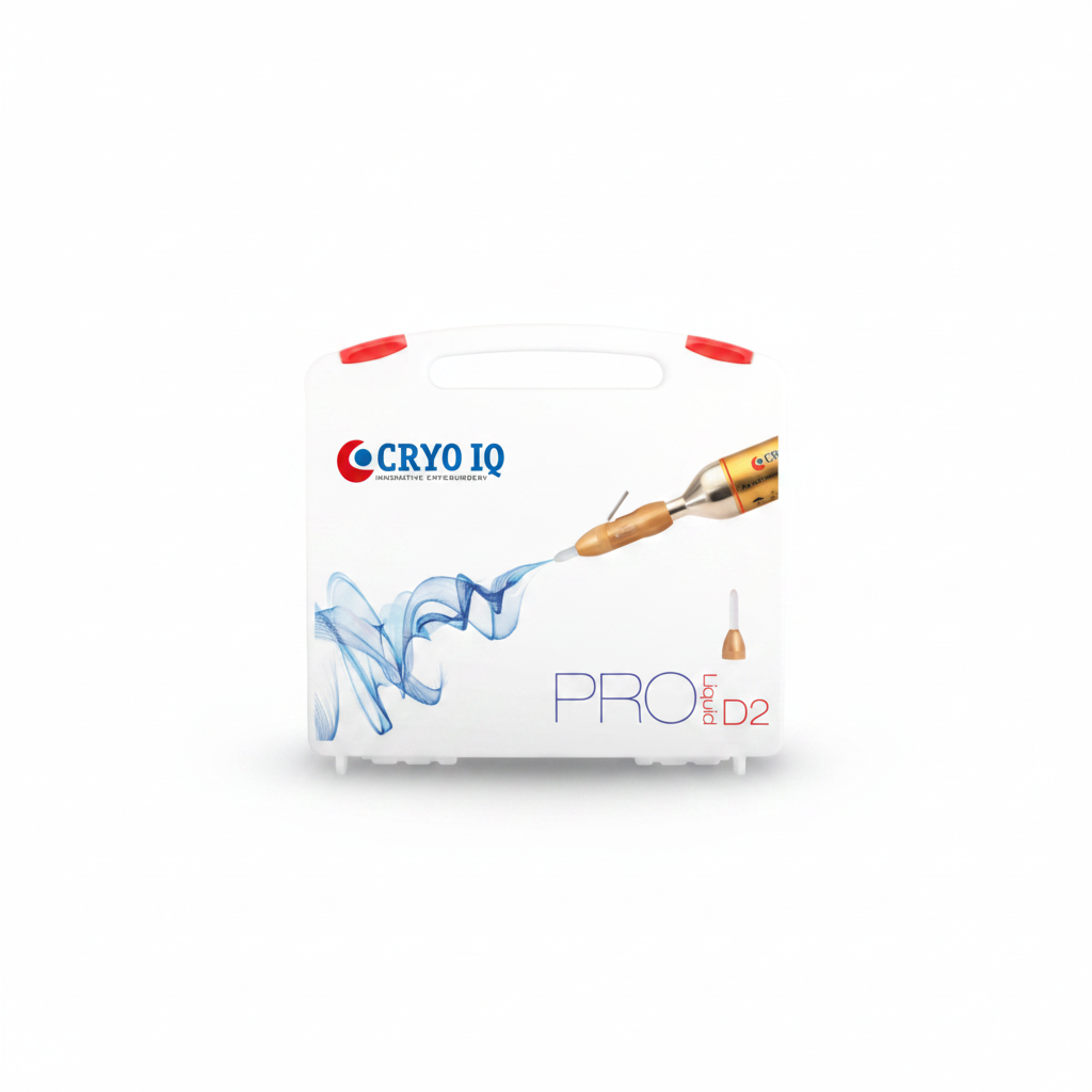 CryoIQ Pro Cryotherapy Kit with D2 Tip – Nitrous Oxide Wart & Skin Lesion Treatment
