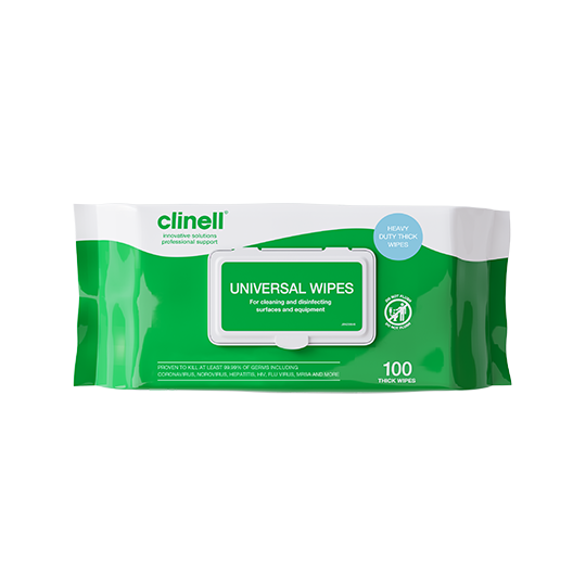 Clinell Thick Universal Sanitising Wipes 100 Pack