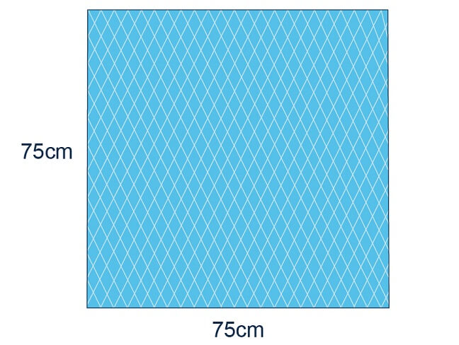 Single Drape 75 x 75cm Laminated Sterile