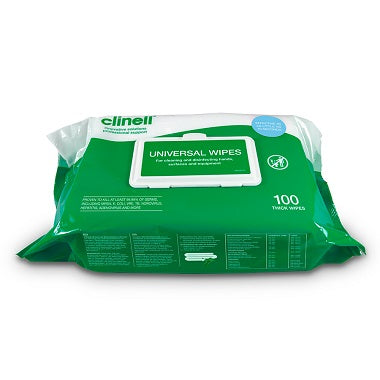 Clinell Thick Universal Sanitising Wipes 100 Pack