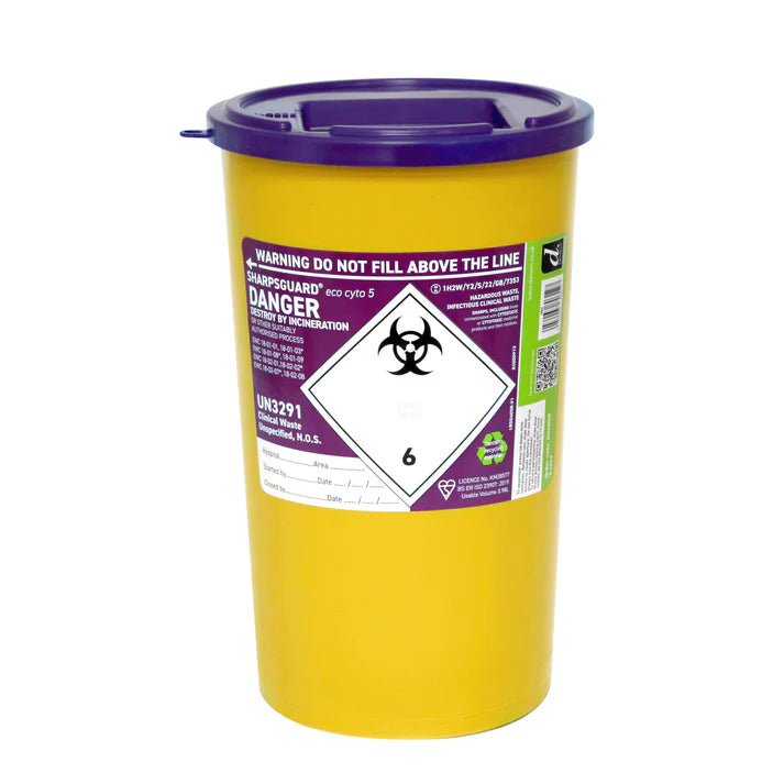 SHARPSBIN WITH PURPLE LID