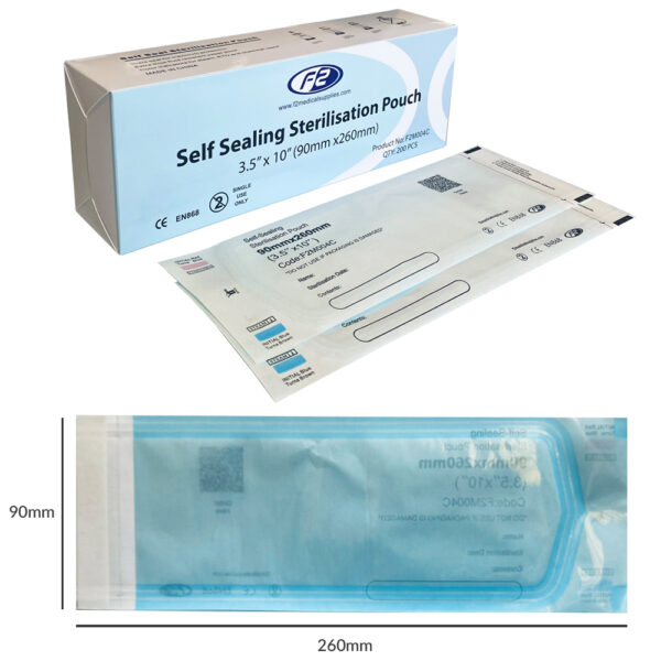 Sterilisation Pouches 90 x 260mm