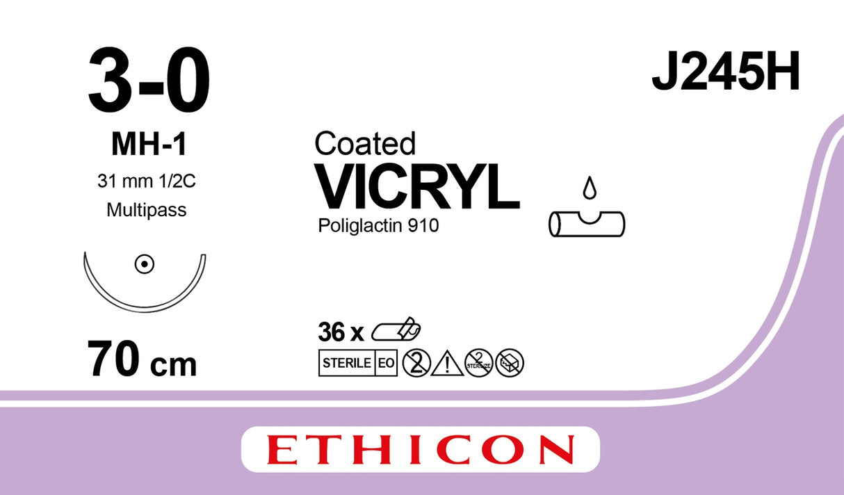 VICRYL CT - BRAIDED - 3/0 - 70cm - 31mm 1/2c MULTIPASS2
