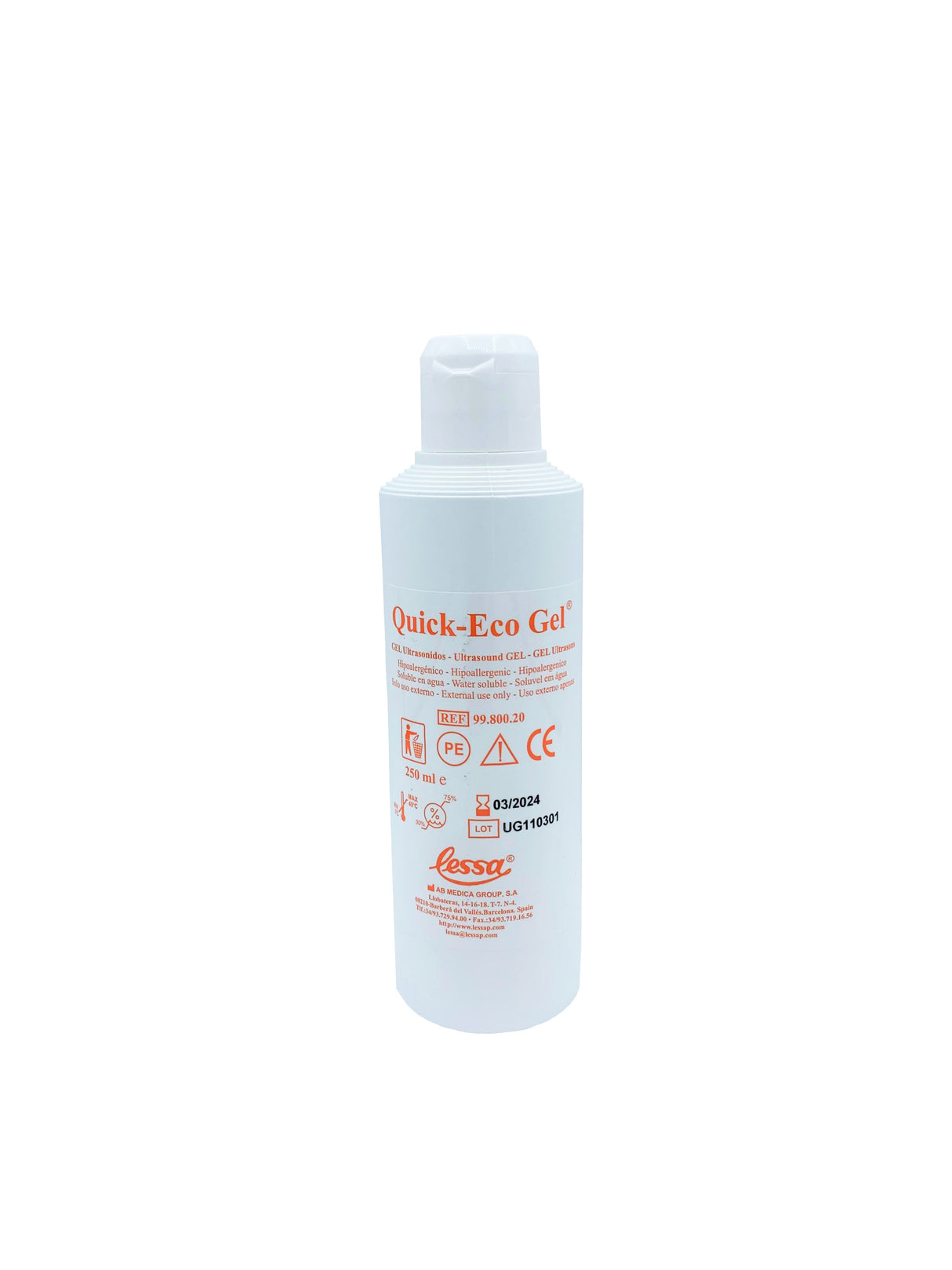 Blue Ultrasound Quick-Eco Gel (250ml)