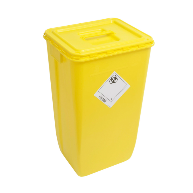 60L YELLOW BIN ONLY WITH CLICK LID