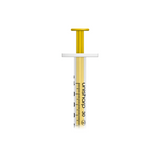 Unisharp 1ml 30G 0.5" fixed needle syringe: Gold