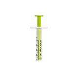 Unisharp 1ml 30G 0.5" fixed needle syringe: lime green
