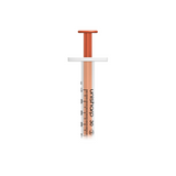 Unisharp 1ml 30G 0.5" fixed needle syringe: Red