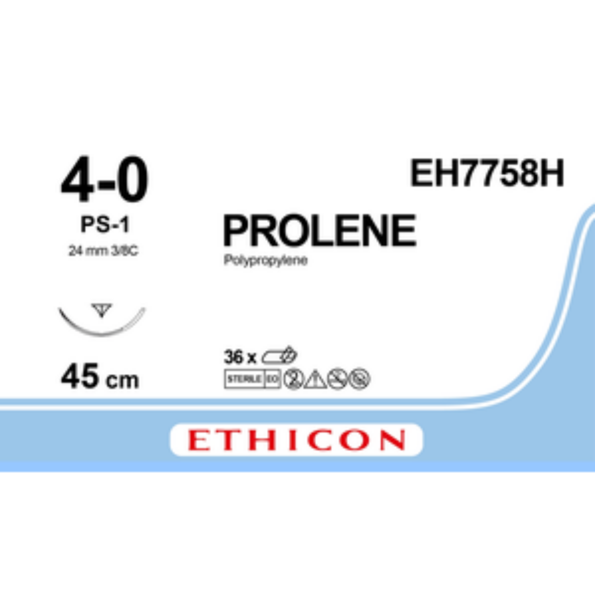 PROLENE SUTURE 18IN (45CM) 4-0 BLUE
