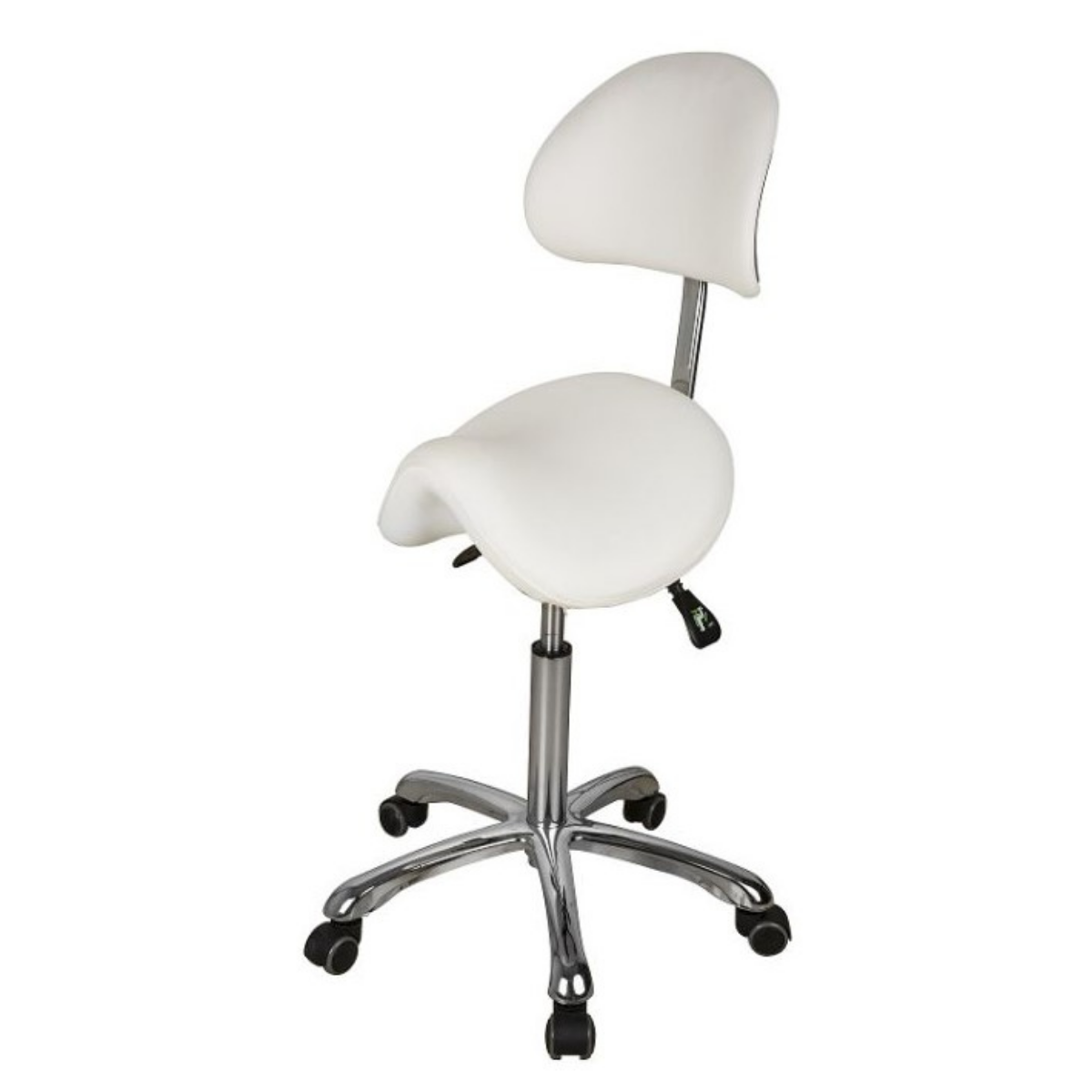 Saddle Seat with Back Rest - White