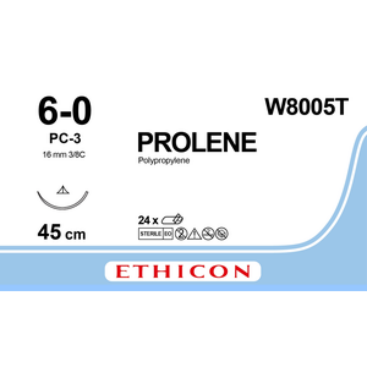8934H - PROLENE BLUE MONO 5/0 17mm 90CM