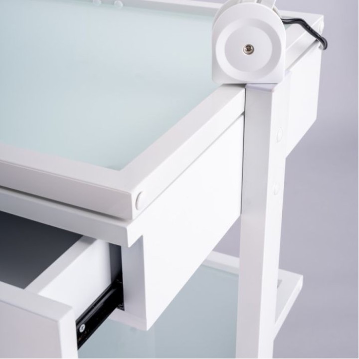 White Beauty Trolley With Drawer