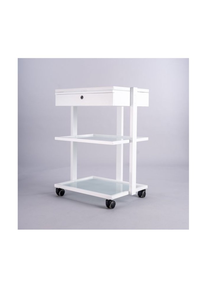 White Beauty Trolley With Drawer
