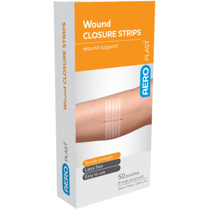 WOUND CLOSURE STRIPS - 3MM X 75MM 150strips (50x3)