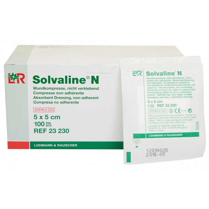 Solvaline N Non-Adherent Dressing 5 x 5cm