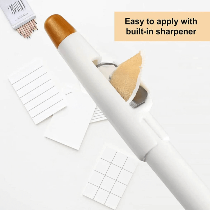 White Eyeliner Pencil with Built in Sharpener