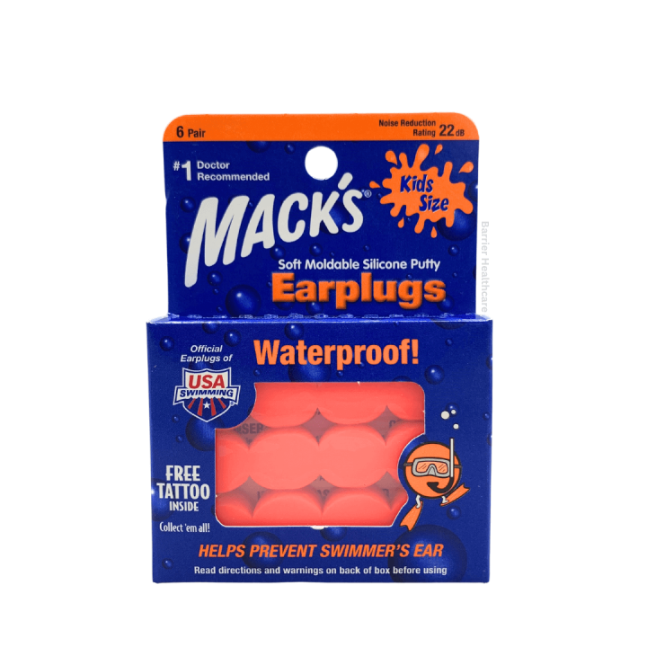 Macks Moldable Silicone Earplugs (Kids)