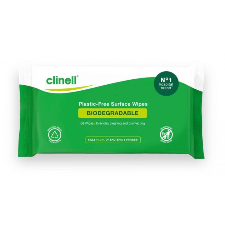 Clinell Biodegradable Surface Wipes