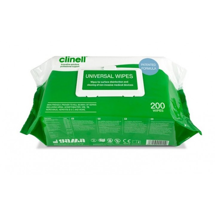 Clinell Universal Wipes 200 Pack 