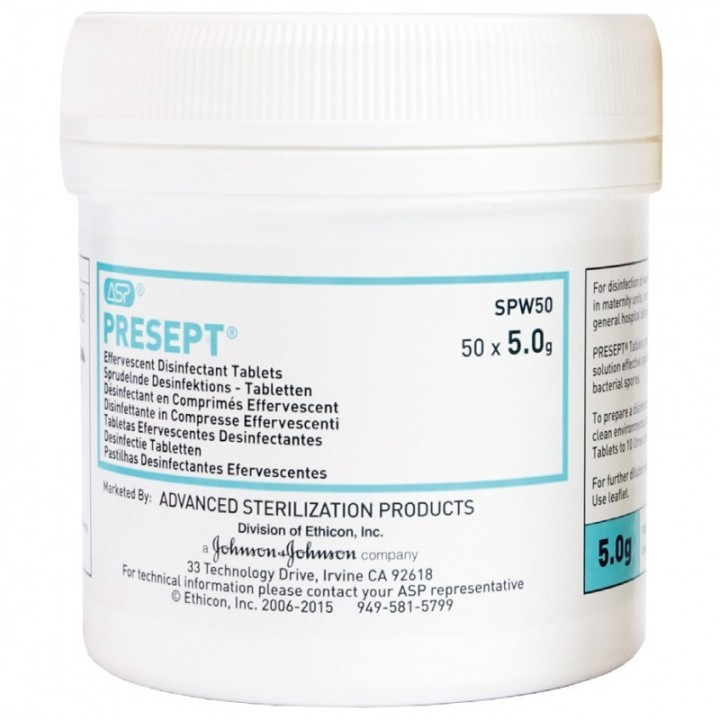 Presept Disinfectant Tablets 2.5g 