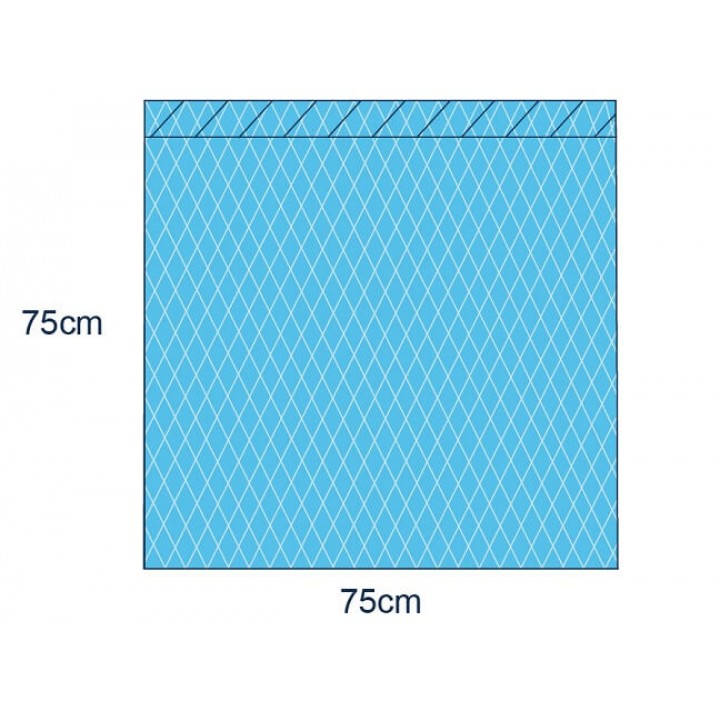 Single Drape 75 x 75cm Laminated with Adhesive Strip Sterile