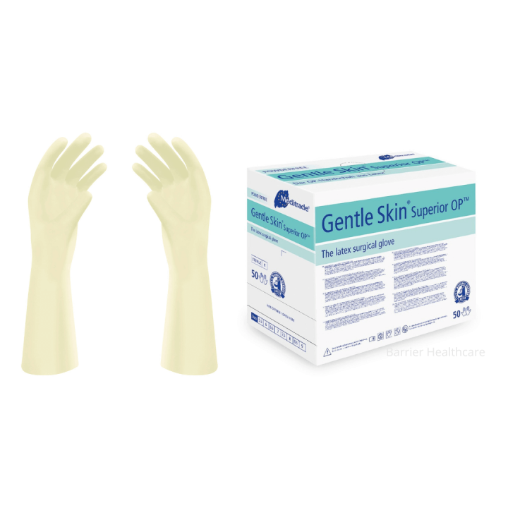 Gentle Skin Superior Op Powder Free Sterile Latex Surgical Gloves