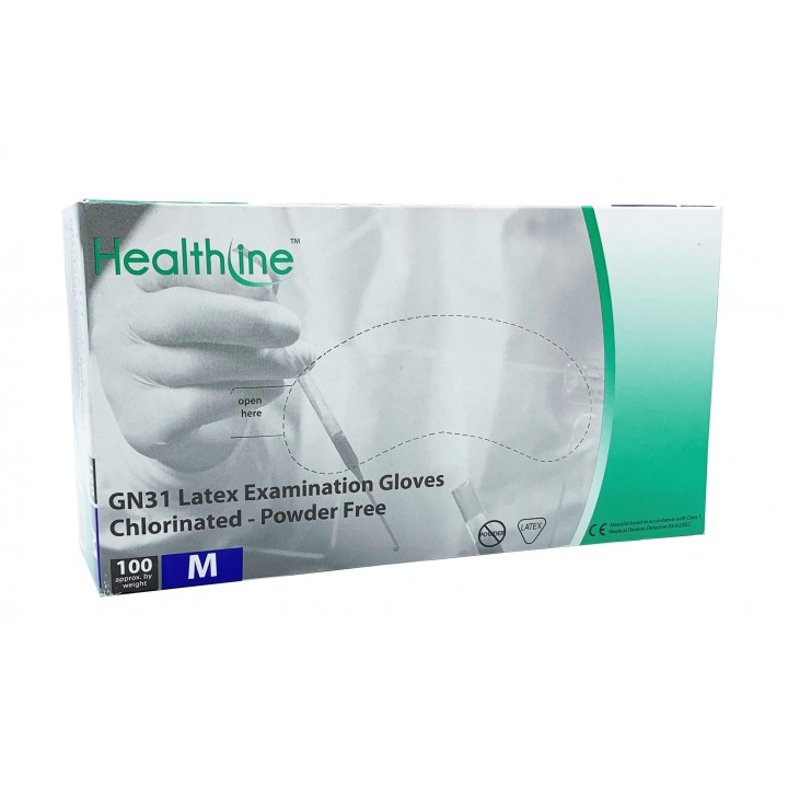 Healthline Latex Powder Free Examination Gloves