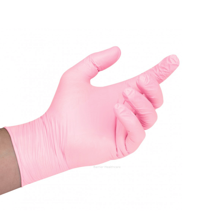 Pink Nitrile Gloves Large (Low Exp 02.2024)