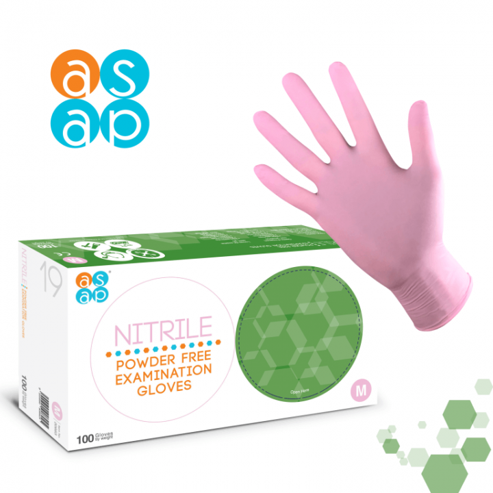 Pink Nitrile Gloves 
