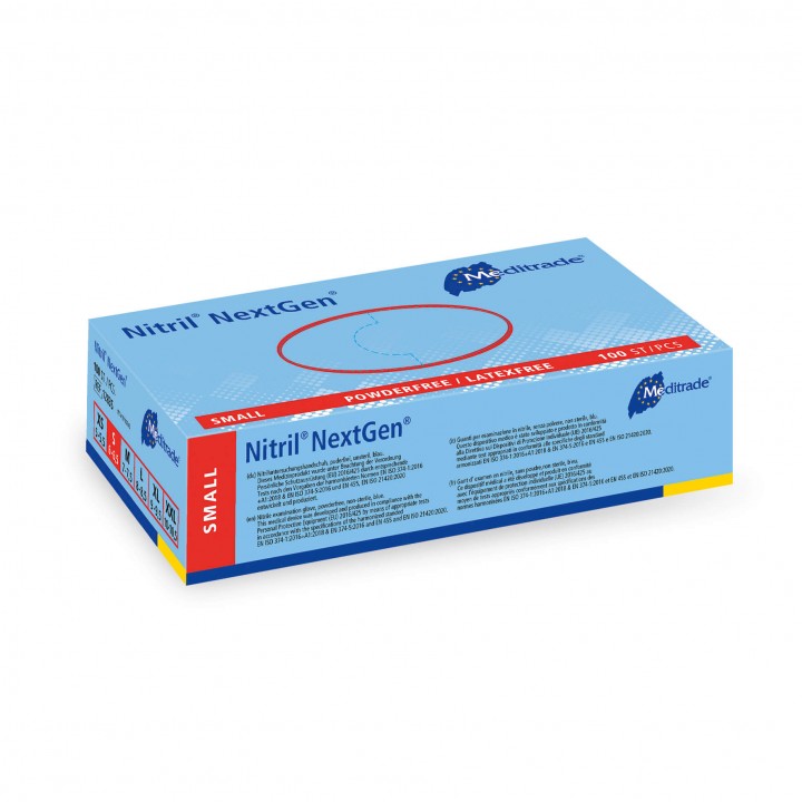 Blue Next Gen Nitrile P/Free Gloves XS - L