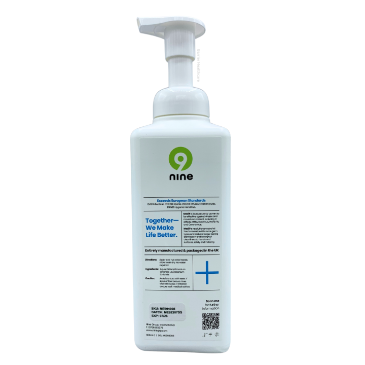 Medi9 Hand Sanitising Foam 600ml