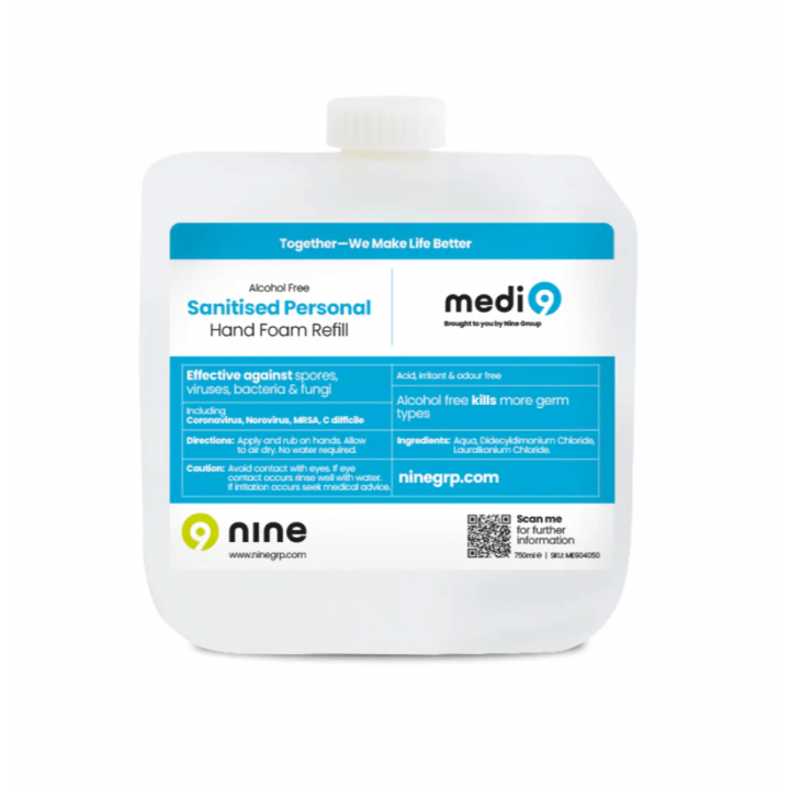 Medi-9 Alcohol-Free Sanitiser Refill 750ml