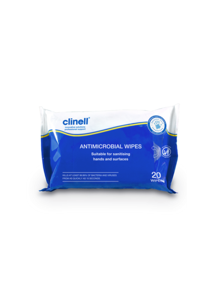 Clinell Antimicrobial Wipes 20 Pack 