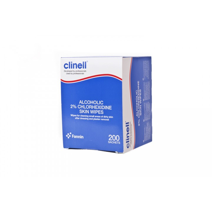 Clinell Alcoholic Skin Wipe 2% Chlorhexidine 