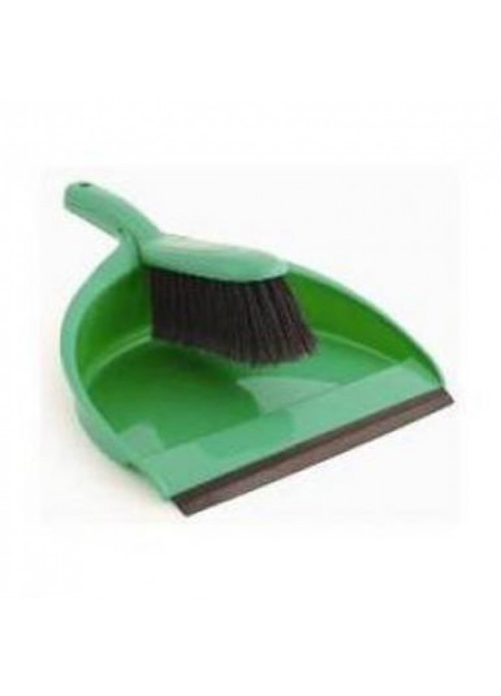 Dustpan & Brush Green 