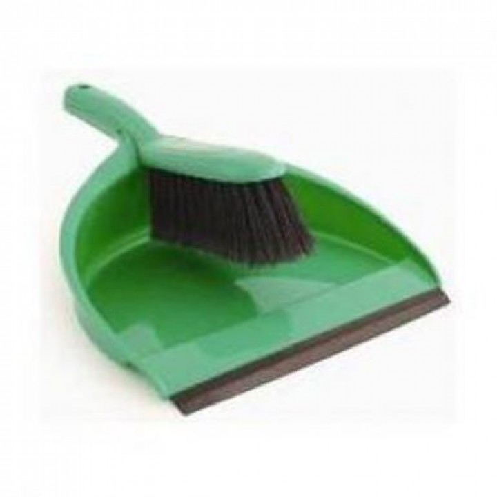 Dustpan & Brush Green 