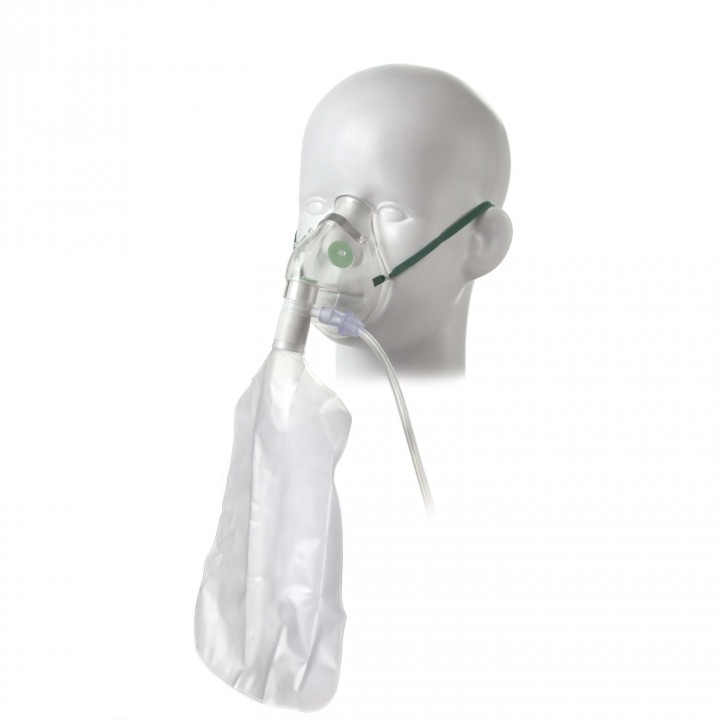 Adult High Concentration Oxygen Mask With Bag and Tubing