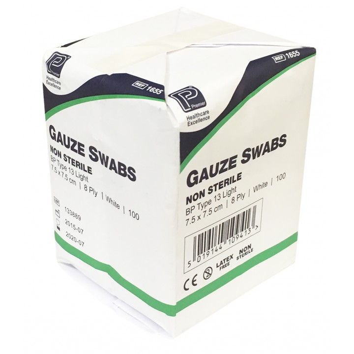 Premier Gauze Swabs Non-Sterile 5 x 5cm