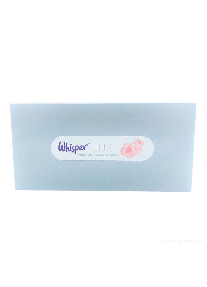 Whisper Luxi Facial Tissues 2 Ply White 