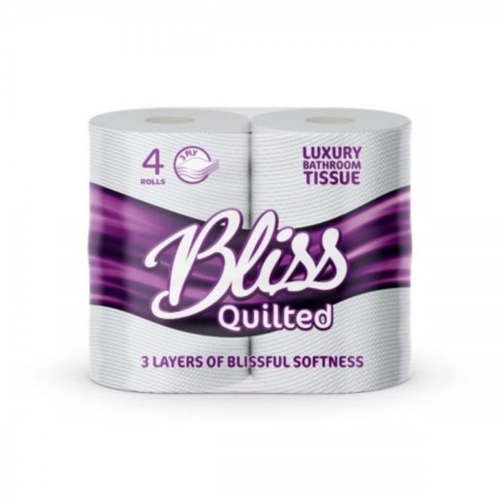 Bliss Quilted Luxury Toilet Rolls 3 Ply 