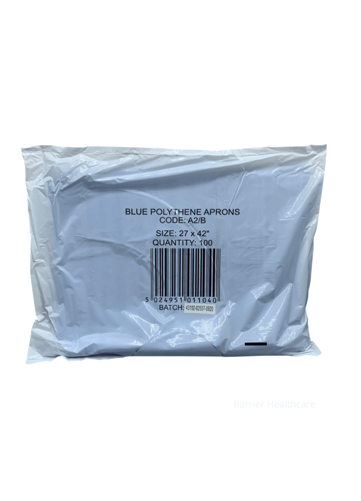 Blue Plastic Flat Pack Aprons