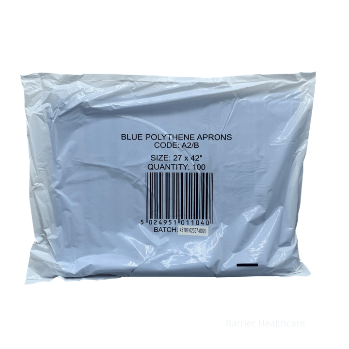 Blue Plastic Flat Pack Aprons