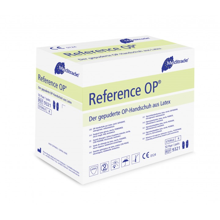 Reference OP Latex Lightly Powdered Sterile Surgical Gloves