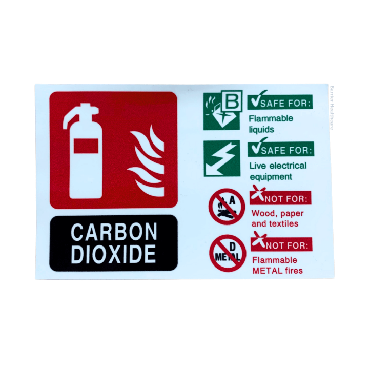 Carbon Dioxide Sign (Adhesive)
